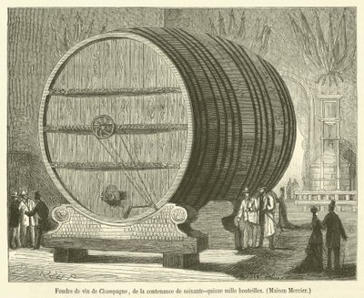 Foudre di vino di Champagne, della capacità di settantacinquemila bottiglie, Maison Mercier da French School