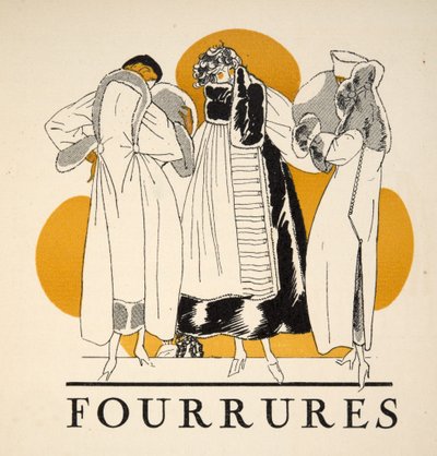 Fourrures da Gazette de Bon Ton, pub. 1920 da French School