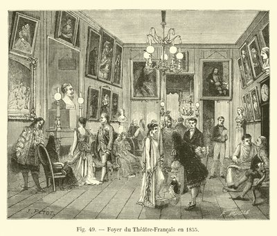 Foyer del Théâtre-Français nel 1855 da French School