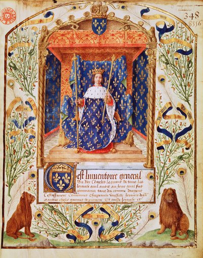 Fr 2705 f.C Frontespizio di un inventario del tesoro appartenente a Carlo V di Francia, 1379 da French School