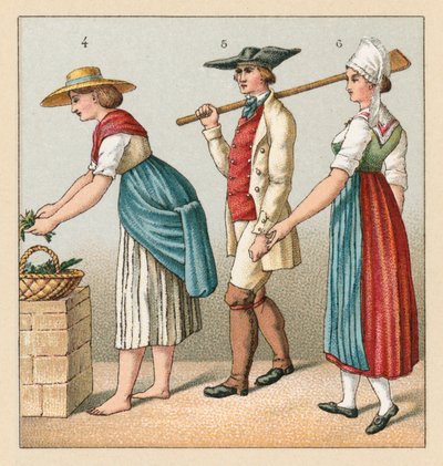 Costume della Francia XIX secolo da French School