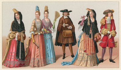 Costume francese del XVII secolo da French School