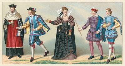 Costume francese del XVI secolo da French School