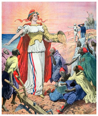 La Francia come benefattrice delle ricchezze per il popolo del Marocco da French School
