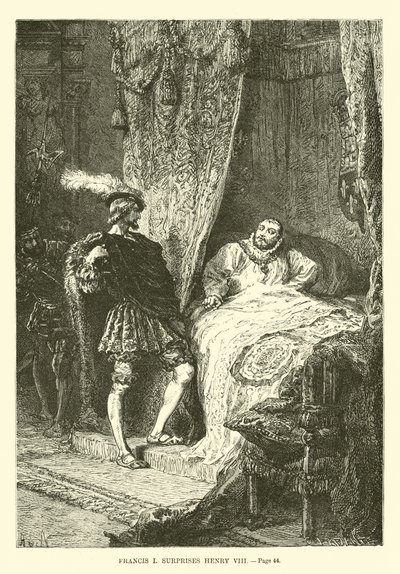 Francesco I sorprende Enrico VIII da French School
