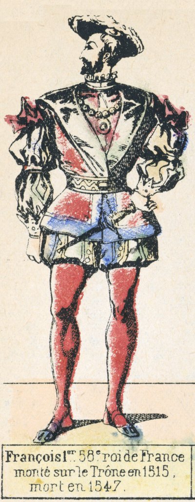 Francesco I, 58º re di Francia, salito al trono nel 1515, morto nel 1547 da French School