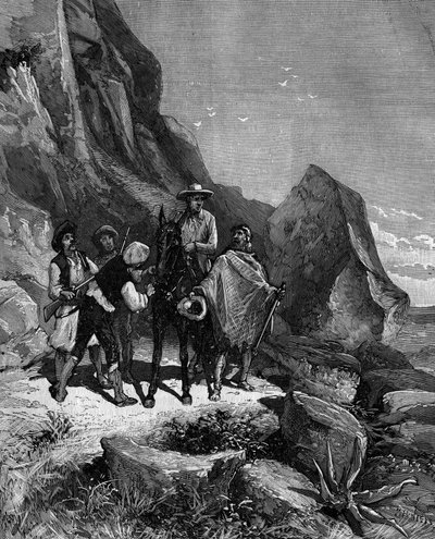 Francois Arago (1786-1853) nel 1806 andò in Spagna per completare la misura del Meridiano e una sera fu assalito da quattro banditi. da French School