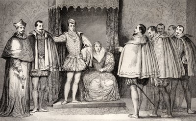 Francois II (1544-60) dice ai deputati parlamentari che il Duca di Guisa e il Cardinale governeranno lo Stato, da 