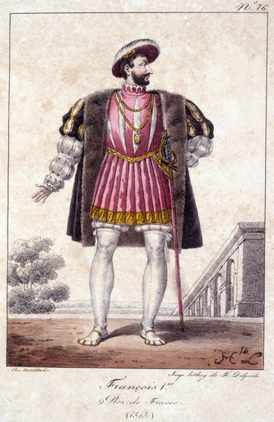 Francesco I, Re di Francia nato a Cognac nel 1494 e morto a Rambouillet nel 1547 da French School
