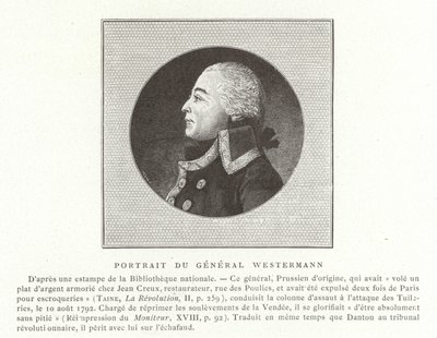 François Joseph Westermann, politico e generale francese delle guerre rivoluzionarie francesi da French School