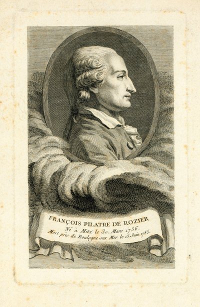 François Pilâtre de Rozier, c.1785 da French School