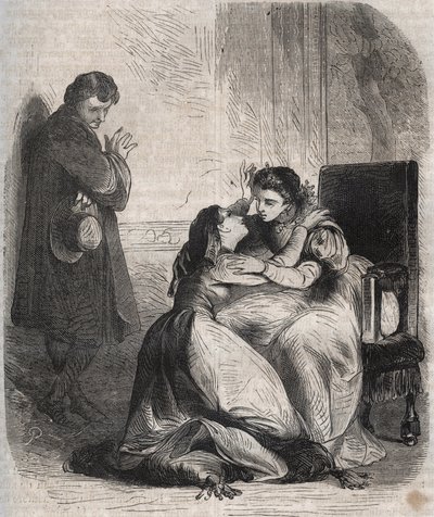 Françoise de Montmorency-Fosseux (Montmorency Fosseux) (1566-1641) chiede perdono alla regina Margherita di Valois (1553-1615), nota come regina Margot. È l