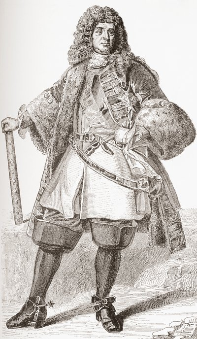 François de Neufville, 2º duca di Villeroy, 1644-1730. Soldato francese. Da Les Heures Libres pubblicato nel 1908. da French School