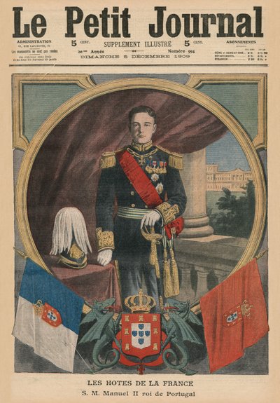 Ospiti francesi, Sua Maestà Manuele II, Re del Portogallo, illustrazione di copertina da 