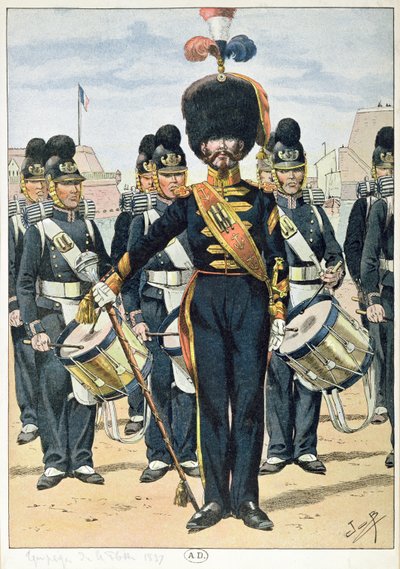 Banda navale francese nel 1837, c.1900 da French School