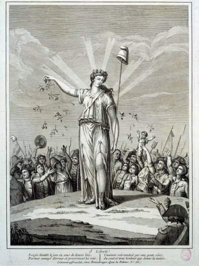 Rivoluzione Francese: "O libertà" Omaggio alla Libertà. Incisione del XVIII secolo Parigi, Museo Carnavalet da French School