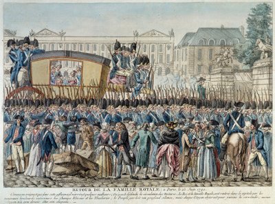 Rivoluzione francese: "Ritorno della famiglia reale a Parigi il 25/06/1791" da French School