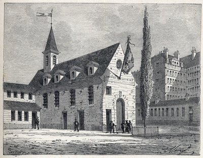 Rivoluzione Francese: luogo di incontro del club dei Giacobini a Parigi, un ex convento nel quartiere di Saint-Honoré. Incisione del 1889. Collezione privata da French School