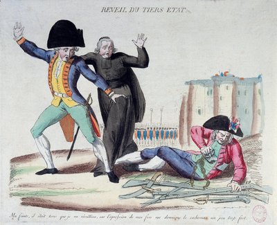 Rivoluzione Francese: il risveglio del Terzo Stato. Caricatura sui tre ordini da French School