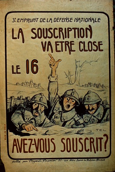 Poster per i Buoni di Guerra Francesi, 1914-18 da French School