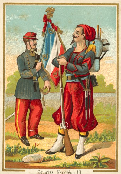 Zouaves francesi del tempo di Napoleone III da French School