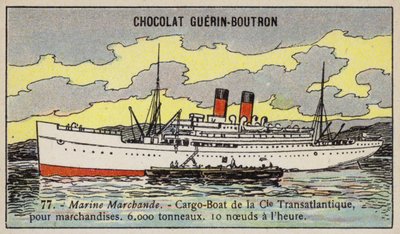Nave da carico francese della Compagnie Transatlantique da French School