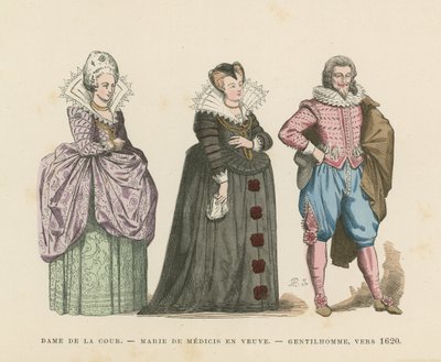 Costume francese, inizio XVII secolo da French School