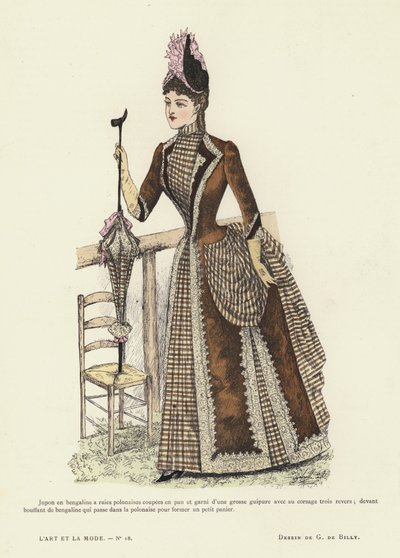 Piatto di moda francese, 1885-86 da French School