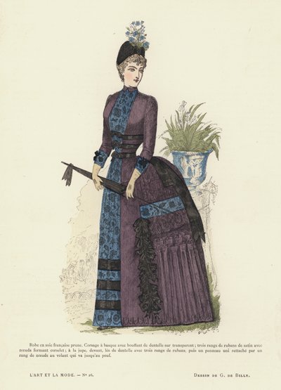 Piatto di moda francese, 1885-86 da French School