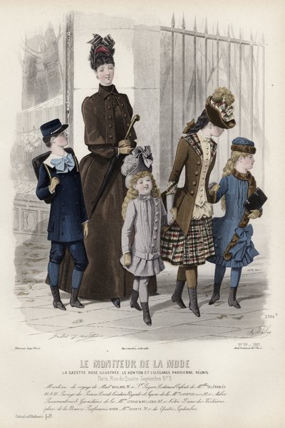 Tavola di moda francese, fine XIX secolo da French School
