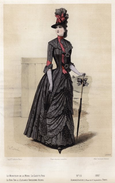 Tavola di moda francese, fine XIX secolo da French School