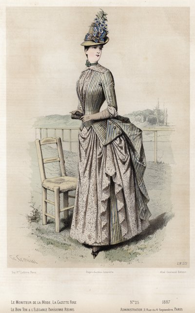 Tavola di moda francese, fine XIX secolo da French School