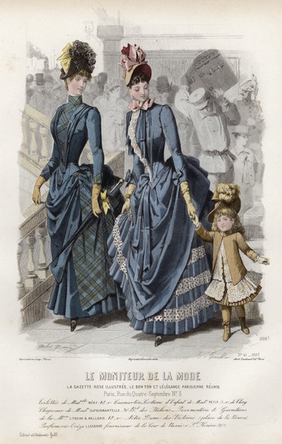 Tavola di moda francese, fine XIX secolo da French School