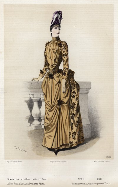 Tavola di moda francese, fine XIX secolo da French School