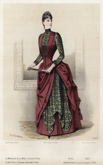 Tavola di moda francese, fine XIX secolo da French School