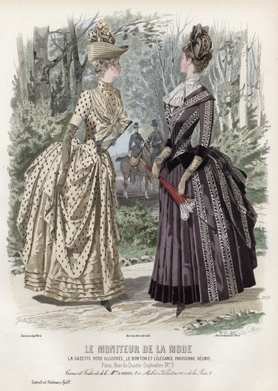 Tavola di moda francese, fine XIX secolo da French School