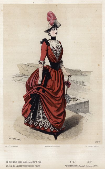 Tavola di moda francese, fine XIX secolo da French School