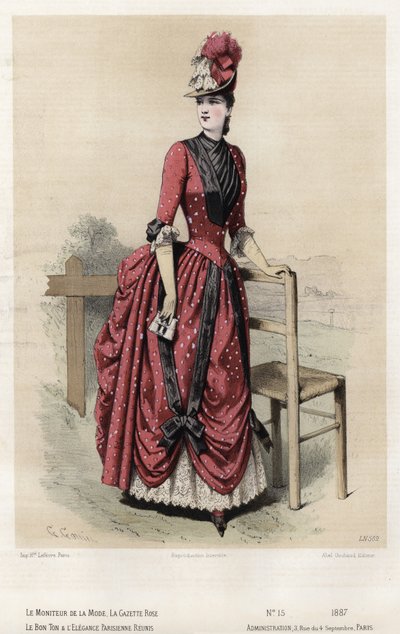 Tavola di moda francese, fine XIX secolo da French School