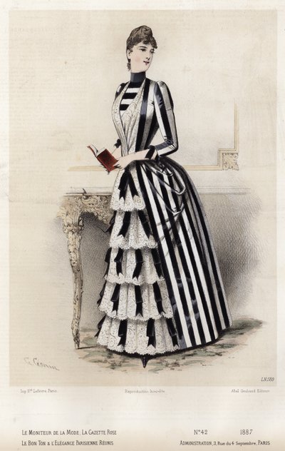 Tavola di moda francese, fine XIX secolo da French School
