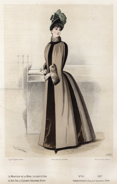 Tavola di moda francese, fine XIX secolo da French School
