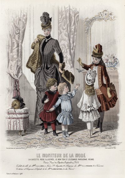 Tavola di moda francese, fine XIX secolo da French School