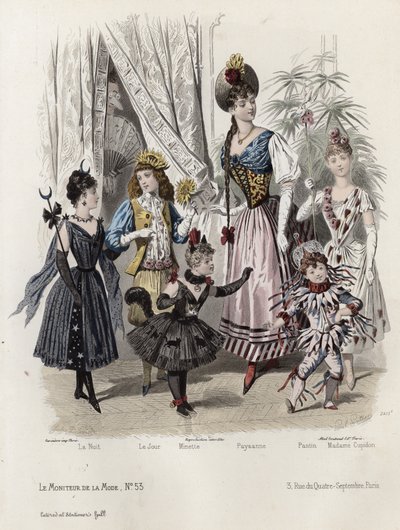 Tavola di moda francese, fine XIX secolo da French School