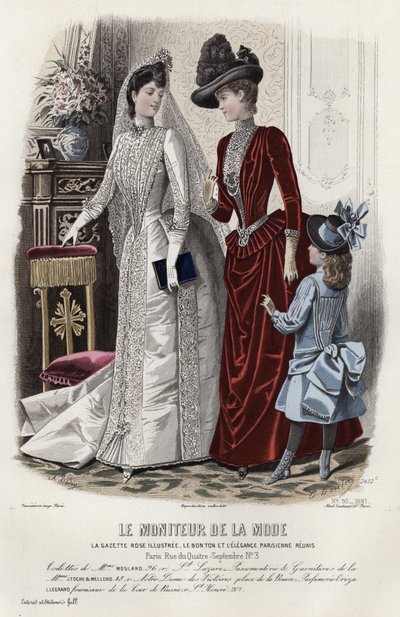 Tavola di moda francese, fine XIX secolo da French School