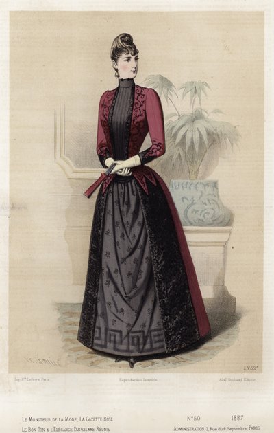 Tavola di moda francese, fine XIX secolo da French School