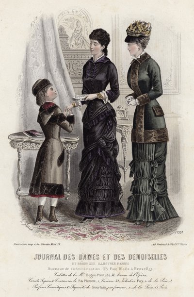 Tavola di moda francese, fine XIX secolo da French School