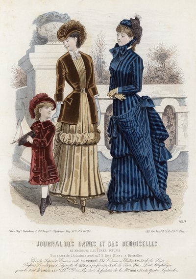 Tavola di moda francese, fine XIX secolo da French School