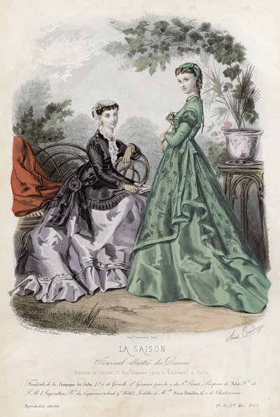 Tavola di moda francese, fine XIX secolo da French School