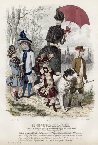 Tavola di moda francese, fine XIX secolo da French School