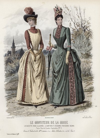 Tavola di moda francese, fine XIX secolo da French School