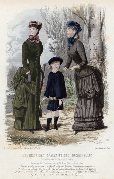 Tavola di moda francese, fine XIX secolo da French School